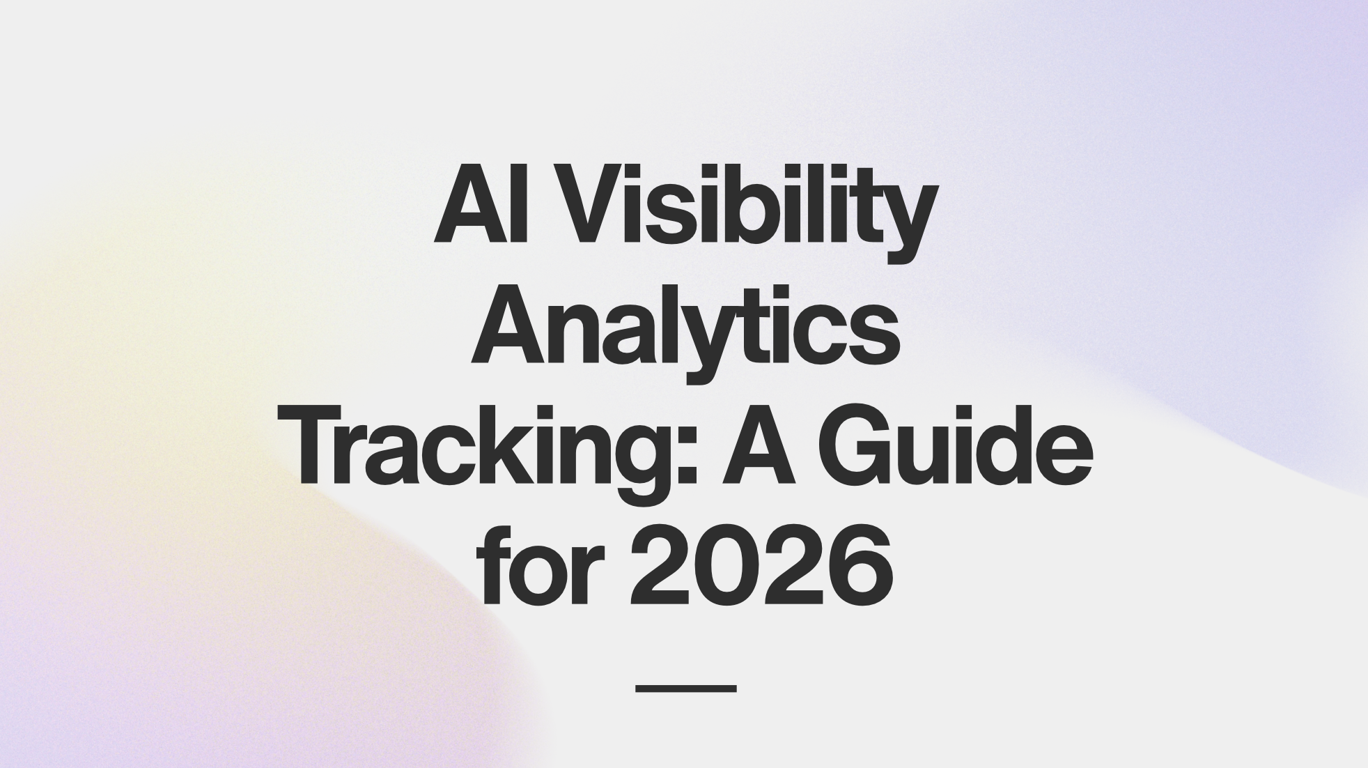 AI visibility analytics tracking