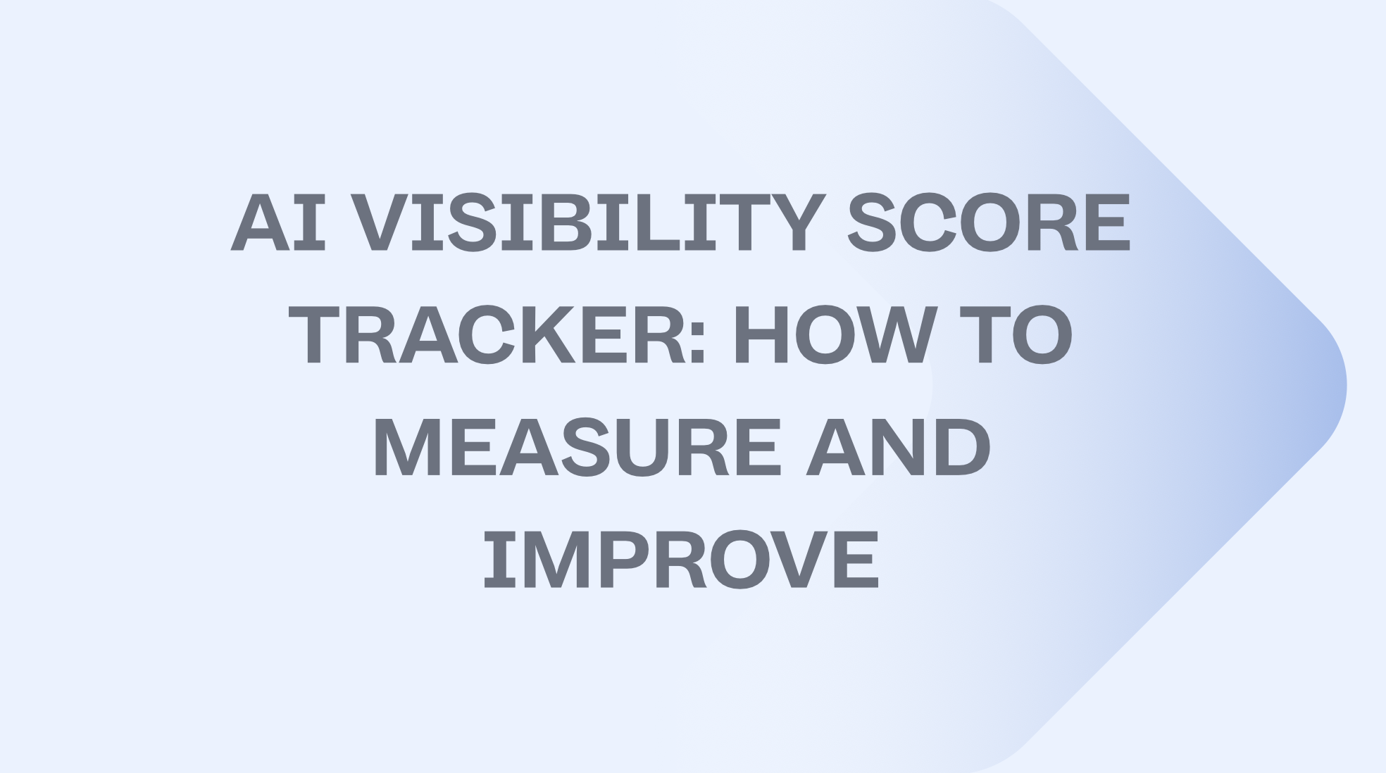 AI visibility score tracker