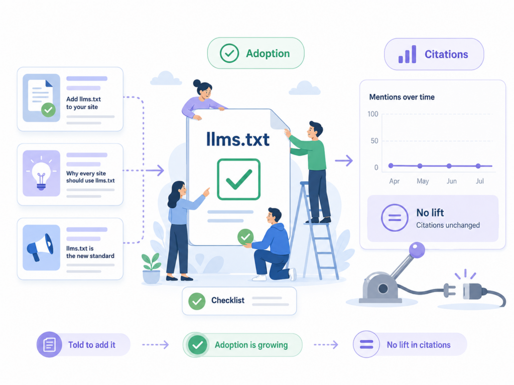 Why Big Sites Adopt llms.txt Less Than Mid-Size Ones