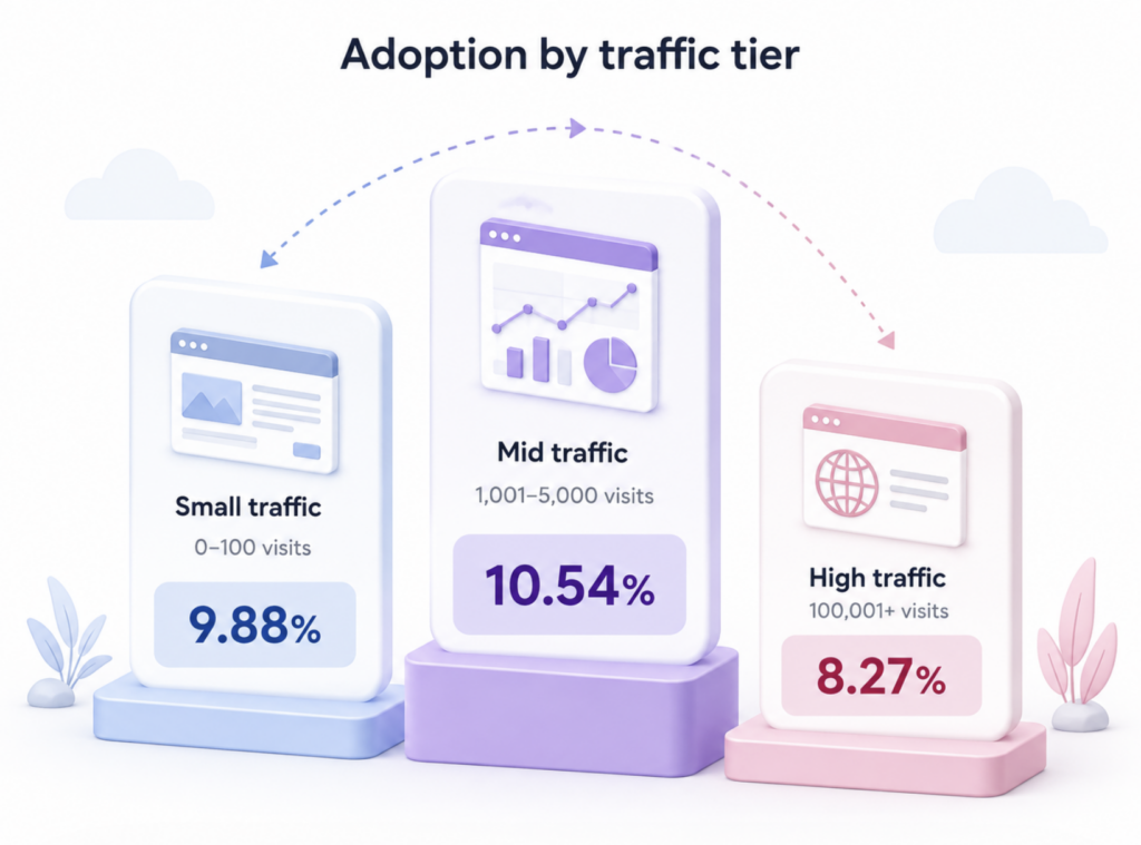 Why Big Sites Adopt llms.txt Less Than Mid-Size Ones