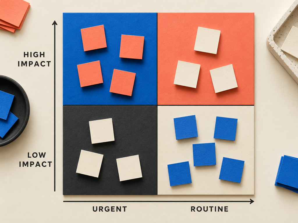 An editorial matrix separates material answer changes from cosmetic noise by user consequence and recrawl urgency.